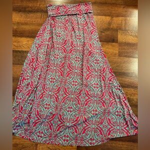 Vanilla Bay Colorful Maxi Skirt Stretchy Women’s Size Small Pink Green Beach